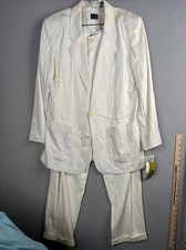 Vintage Liz Claiborne Women's 2pc Suit 10 Jacket 12 Pants Ivory 3105