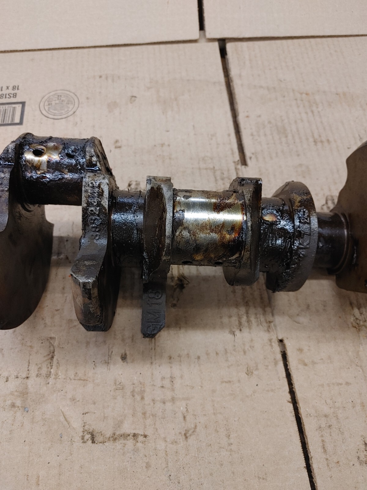 SBC CHEVY 350 5.7 3932442 TWOPIECE REAR MAIN CRANKSHAFT CORE STD/STD