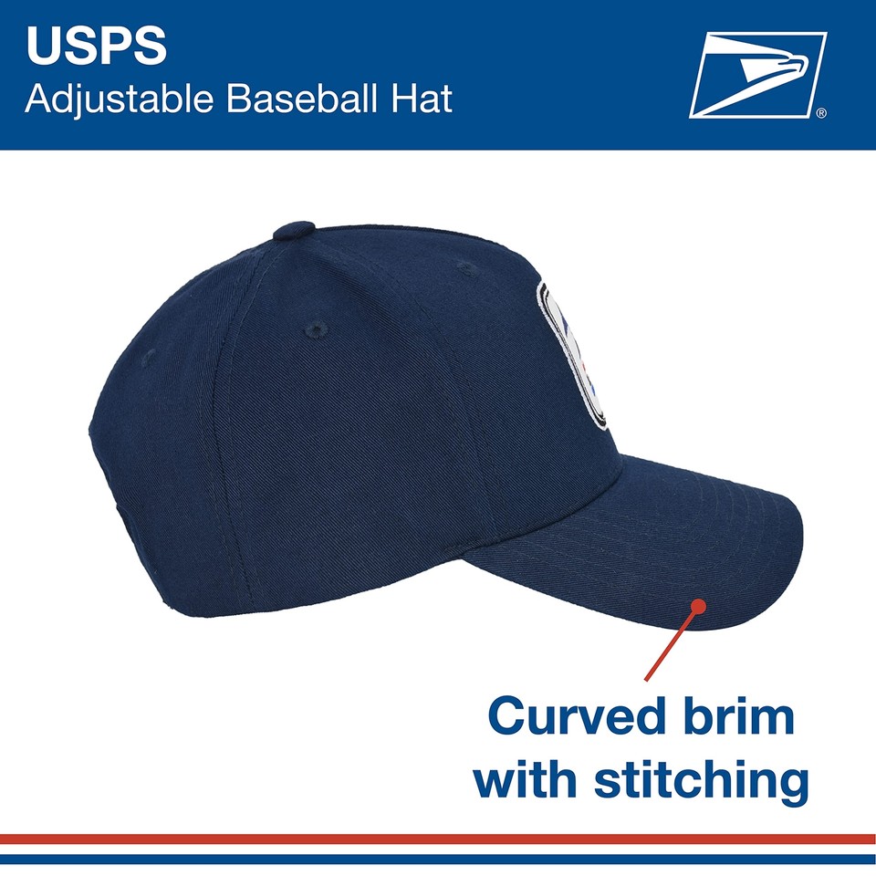 U.S. Mail Baseball Hat, USPS Eagle Embroidered Logo Adjustable Adult