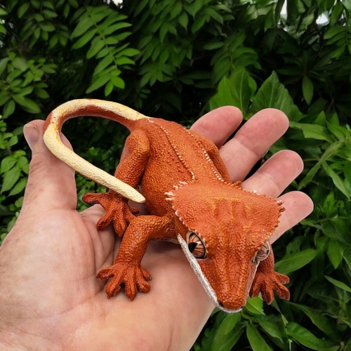 Gecko Crestado Increíbles Criaturas Safari Lagarto Juguete Pestañas Gecko Modelo de Exhibición - Imagen 9 de 13