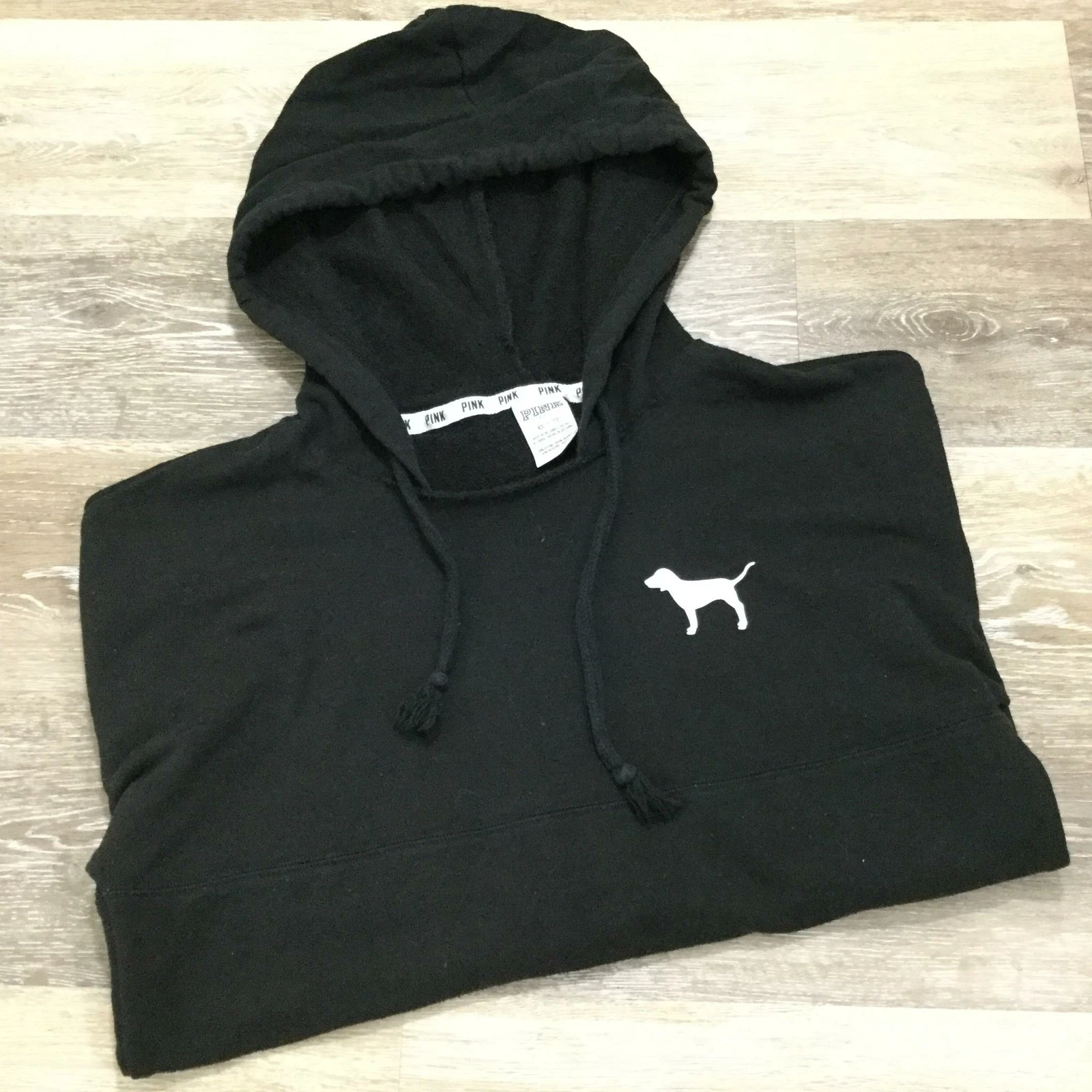 UNDERCOVER Maglione grafico Victoria's Secret nero felpa con cappuccio donna taglia XS