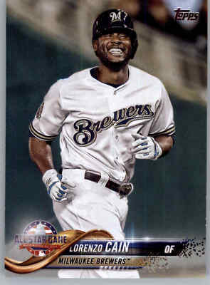 2018 Topps Update US186 Lorenzo Cain All Star Game Milwaukee Brewers