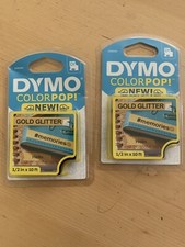 Lot Of 2 DYMO COLORPOP Tape GOLD GLITTER D1