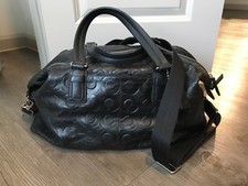 Coach Boston duffle Black with embossed C Style 77182 RARE