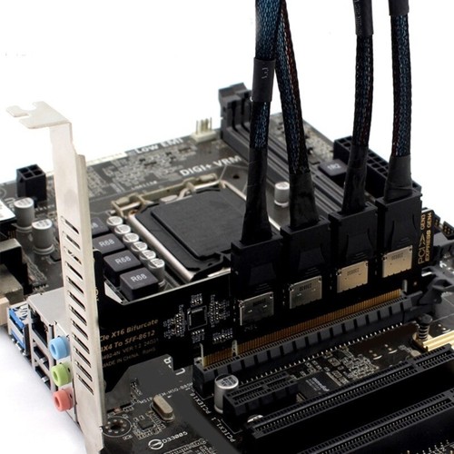 PCIe 16x To 4 Port Oculink SFF 8612 Adapter For Advanced Hardwares Integration - Afbeelding 3 van 8