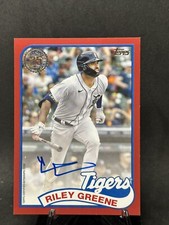 2024 Topps Series 2 RILEY GREENE Auto Red #’d 10/25 1989 35th Anniversary SP