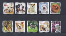 Japan 2017 Familiar Animals Dogs Complete Used Set of 10 Sc# 4159 a-j 82Y