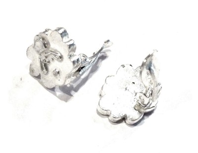 Boucles D'Oreilles Biche De Bere - Étain Argenté - Style Moderniste - Clips - Occasion