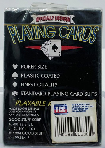 Vintage TEXAS RANGERS Baseball Club Playing Cards Good Stuff 1994 SEALED NEW - Picture 2 of 4