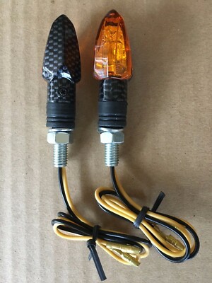 Blinker CARBON Lampe 5,5x1,5 für Motorrad ARCTIC CAT AJP ATALA BAOTIAN BENELLI