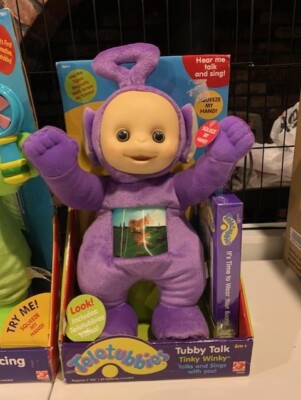 Vintage 2004 Play Along TELETUBBIES Tubby Talk TINKY WINKY w VHS