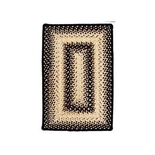 Homespice Black Mist Small Area Rugs 4x6', Braided Brown and Black Rug, Perfe...