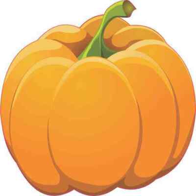 4in x 4in Right Stem Pumpkin Sticker Car Truck Vehicle Bumper Decal