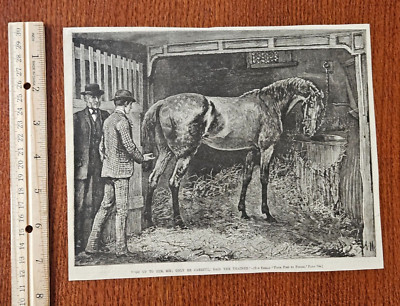 Harper's Weekly 1884 Sketch Print GO UP TO HIM BE CAREFUL SAID THE TRAINER