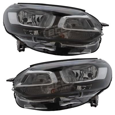 Citroen Dispatch Van 2016-2023 Headlights Headlamps Black 1 Pair Left & Right