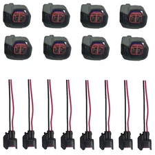 8x Fuel Injector Connector Wiring Plug Clips EV6 EV14 USCAR Pigtail Cut & Splice
