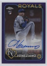 2024 Topps Chrome Rookie Purple Refractor /250 Anthony Veneziano #RA-AV Auto x2o