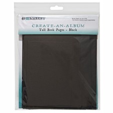 49 And Market Create-An-Album Tall Book Pages-Black