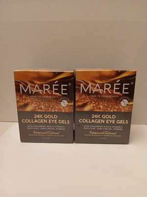 TWO Maree True to Your Beauty 24K Gold Collagen Eye Gels 20 Pairs Each Sealed