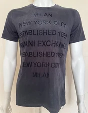 ARMANI EXCHANGE T-shirt Black  Cotton Vintage NWT M