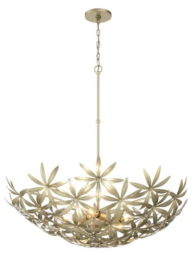 Minka Lavery 2148 Flower Child 5 Light 30"W Bowl Pendant - Ambry Gold - Picture 7 of 10