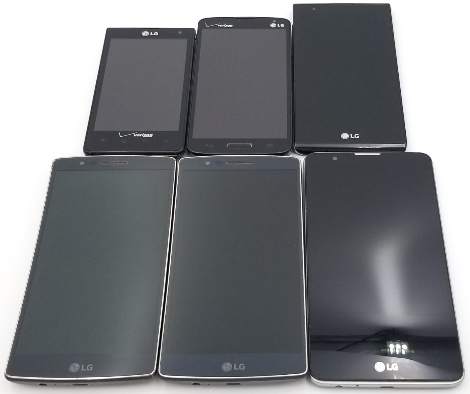 LOT OF 6 - Various LG Smartphone Flex Lucid Stylo - Sprint Verizon - FOR PARTS