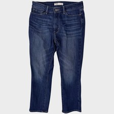 Levi's Signature Blue Mid Rise Capri Jeans Size 8 W29 Cotton Polyester