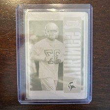 2005 Bowman Chrome Football Dustin Fox 1/1 Rookie Printing Plate #WhiteCornerU