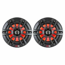 DS18 HYDRO 6.5" 2-Way Marine Speakers w/RBG LED Lights 300W - NXL-6BK