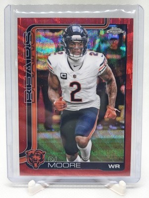 Topps Chrome DJ Moore Red Wave Refractor /5 Chicago Bears #48  5/5!