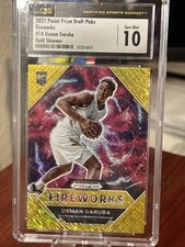 2021-22 Panini Prizm Draft USMAN GARUBA GOLD Shimmer FOTL Fireworks 5/10 CSG 10