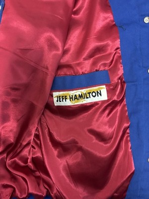 Vintage Jeff Hamilton New York Rangers Varsity Jacket Large Blue