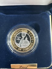 2000 $10 Library of Congress Bimetallic Gold/Platinum Commemorative Box & COA 2000 $10 Library of Congress Bimetallic Gold/Platinum Commemorative Box & COA