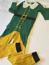 Hanna Andersson 6-7 Elf Cotton Pajamas Long Sleeve Set Unisex Christmas