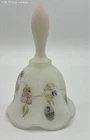 Fenton Art Glass Bell Hand Painted Floral D Hardon Signed Satin Vintage