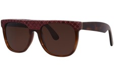 RetroSuperFuture Flat-Top-DH2 W13 Sunglasses Red Cobra/Brown/Brown Lenses 55mm