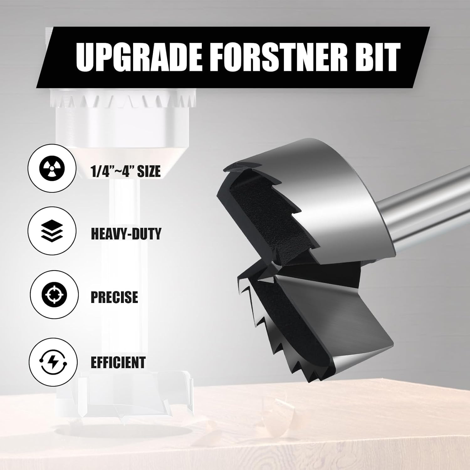 9/16" Forstner Drill Bit for Woodworking, Hinge Cutter for Wood and Plastic