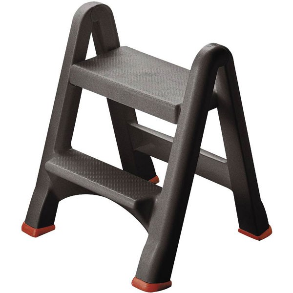 Curver Folding Step Stool Anthracite Non-Slip 150 kg Capacity