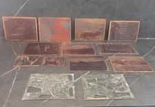 Rare Vintage Newspaper Printing Blocks Collection WW2 Era  13 in total