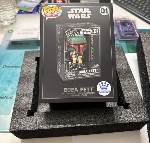 Funko Pop! Die-Cast Star Wars Boba Fett SEALED Chance of Chase Shop Exclusive 01