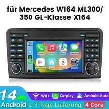 Android Autoradio GPS Nav Carplay F&uuml;r Mercedes ML/GL Klasse W164 X164 BT RDS SWC