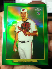 2020 TOPPS CHROME BASEBALL HUNTER HARVEY RC TURKEY RED SSP GREEN 1/10