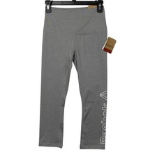 Reebok Gray High Rise Skinny Capri Active Legging Size Extra Small New