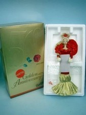 50th Golden Anniversary Porcelain Barbie  14479 NRFB In Original Box 1995