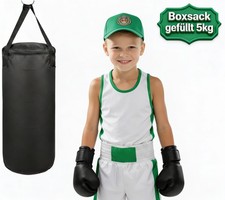 Boxsack gef&uuml;llt mit Handschuhen 4oz und Sack 50cm 5 kg F&uuml;llung Kinder Boxen Set
