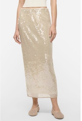 Staud Casey Sequin skirt NWT Size 2 in Moon