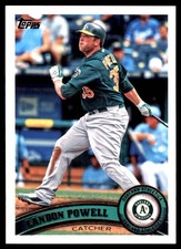 Landon Powell 2011 Topps #348 Athletics MLB READ FREE SHIPPING AutographDen