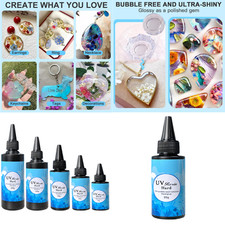Crystal Clear Hard UV Resin Glue Fast Curing UV Epoxy Resin Craft Jewelry Making