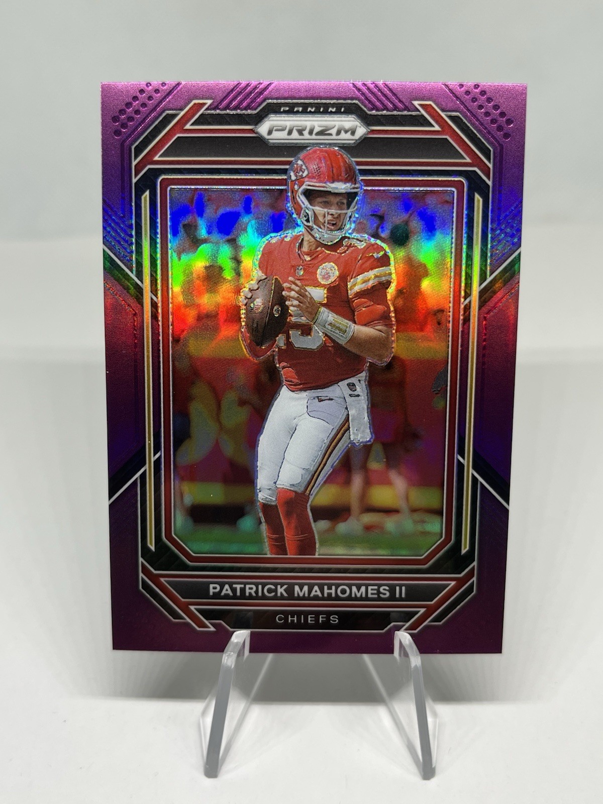 2022 Panini Prizm Purple Prizm /125 Patrick Mahomes II #139 Chiefs Card