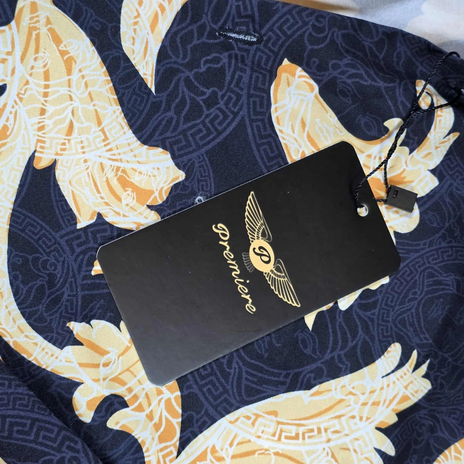 Camicia elegante uomo Premiere 3XL 97% cotone 3% spandex nuova con etichetta (look Versace)